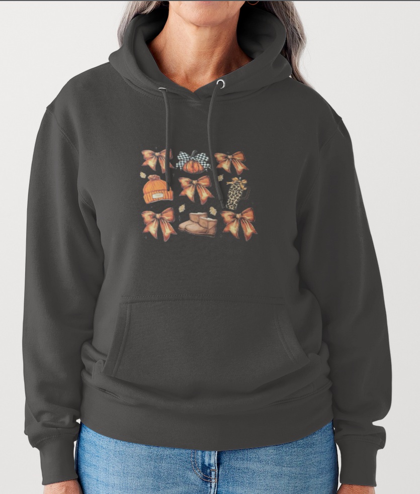 Orange Bow Hoodie